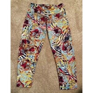 Onzie Leggings Bengal Tiger Crop Leggings Womens Size Small/Medium Made in USA